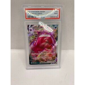 2021 POKEMON SWORD & SHIELD FUSION STRIKE #157 FULL ART/GENGAR VMAX PSA 9